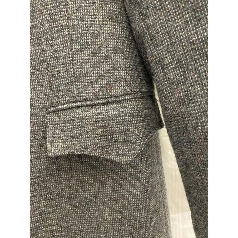Vintage Pioneer Wear Western Sport coat Jacket Grey Elbow Patches 44L Wool Blend